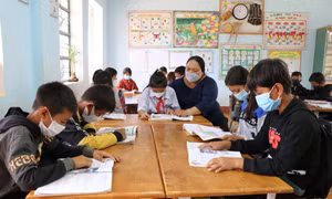 Học sinh trường Tiểu học Ia Ka, huyện Chư Păh, Gia Lai. Ảnh: Hồng Điệp - TTXVN