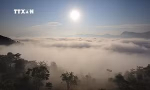 Ngắm biển mây thơ mộng trên đèo Tằng Quái