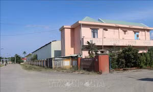 Cụm Công nghiệp Hòa An, huyện Phú Hòa, Phú Yên nơi đã ghi nhận ca dương tính với SARS-CoV-2. Ảnh: Phạm Cường-TTXVN
