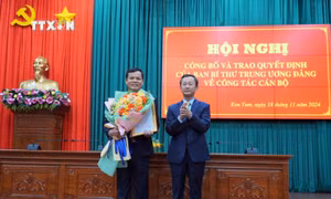 Công bố quyết định chuẩn y ông Nguyễn Đức Tuy giữ chức Phó Bí thư Tỉnh ủy Kon Tum