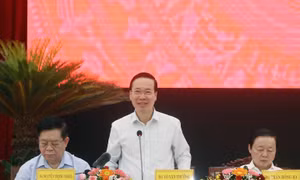 Chủ tịch nước Võ Văn Thưởng làm việc với Tỉnh ủy Ninh Thuận