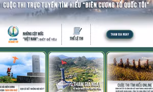 Ảnh chụp màn hình về cuộc thi trên chuyên trang biencuongtoquoc.vn