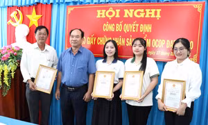 Trà Vinh công bố và trao chứng nhận sản phẩm OCOP