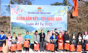Chủ tịch Hội Nông dân Việt Nam Lương Quốc Đoàn tặng quà Tết tại Lai Châu