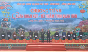Chương trình “Xuân đoàn kết - Tết thắm tình quân dân” tại huyện Chi Lăng