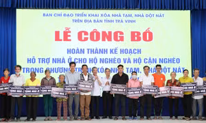 Trà Vinh hoàn thành chương trình xóa nhà tạm, nhà dột nát