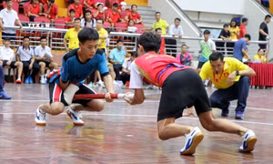 Gần 270 vận động viên của 16 tỉnh, thành phố tranh tài môn đẩy gậy ở Bắc Kạn