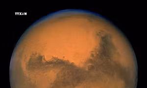 Hình ảnh Sao Hỏa do kính viễn vọng không gian Hubble của NASA chụp lại. Ảnh: Getty Images/TTXVN