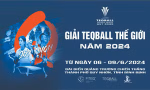 Giải Teqball thế giới 2024 tại Quy Nhơn, Bình Định. Ảnh: laodong.vn