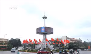 Trung tâm thành phố Đông Hà (Quảng Trị). Ảnh: Nguyên Lý-TTXVN