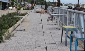 Kè sông Cần Thơ bị nứt vỉa hè: Tiếp tục xuất hiện vết nứt ở gói thầu số 4