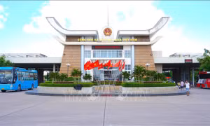 Cửa khẩu quốc tế Mộc Bài là cửa khẩu đường bộ lớn nhất phía Nam giữa Việt Nam và Campuchia. Ảnh: Minh Phú-TTXVN