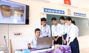 Các trường Dân tộc nội trú tại Trà Vinh góp phần đào tạo nguồn cán bộ dân tộc Khmer trình độ cao. Ảnh: Thanh Hòa-TTXVN
