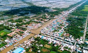 Huyện Phước Long (Bạc Liêu) hôm nay. Ảnh: Phan Thanh Cường