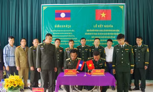 Lực lượng bảo vệ biên giới Việt Nam - Lào thắt chặt tình đoàn kết hữu nghị