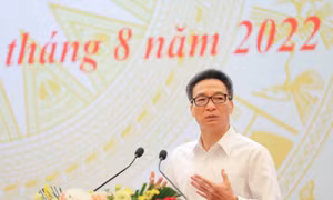 Phó Thủ tướng Chính phủ Vũ Đức Đam phát biểu tại điểm cầu Hà Nội. Ảnh: Thanh Tùng - TTXVN