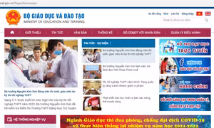 Giao diện Cổng thông tin điện tử Bộ Giáo dục và Đào tạo tại địa chỉ https://moet.gov.vn/Pages/home.aspx. Ảnh: DTMN