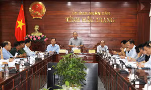 Quang cảnh buổi làm việc. Ảnh: Nguyễn Hằng - TTXVN