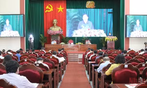 Quang cảnh hội nghị sáng 23/10. (Ảnh: BÁ DŨNG)