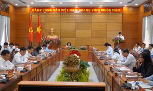 Quang cảnh buổi làm việc. Ảnh: Nhựt An - TTXVN