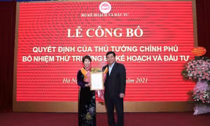 Công bố quyết định bổ nhiệm bà Nguyễn Thị Bích Ngọc làm Thứ trưởng Bộ Kế hoạch và Đầu tư