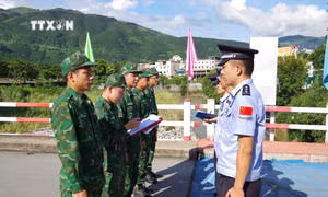 Tuần tra liên hợp chấp pháp trên biên giới thuộc tỉnh Lai Châu