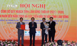 Phó Thủ tướng Trần Lưu Quang trao Quyết định phê duyệt Quy hoạch tỉnh Lâm Đồng thời kỳ 2021- 2030