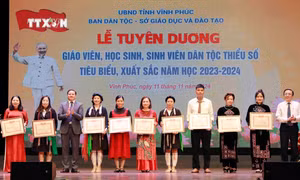 Vĩnh Phúc tuyên dương giáo viên, học sinh, sinh viên dân tộc thiểu số tiêu biểu, xuất sắc năm học 2023 - 2024