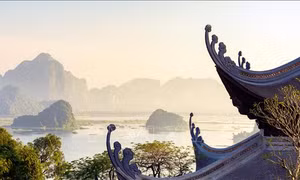 Một góc chùa Tam Chúc nhìn từ trên cao. Ảnh: Đại Nghĩa - TTXVN