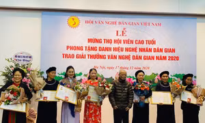 Trao giải thưởng Văn nghệ Dân gian và phong tặng danh hiệu Nghệ nhân dân gian năm 2020