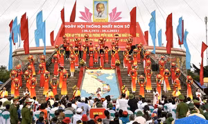 Quang cảnh Lễ Thượng cờ. Ảnh: Nguyên Linh - TTXVN