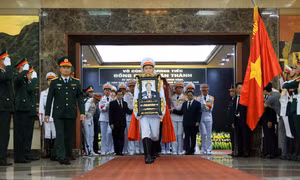 Lễ di quan Phó Thủ tướng Lê Văn Thành. Ảnh: An Đăng - TTXVN