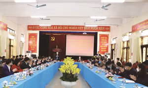 Toàn cảnh buổi làm việc.