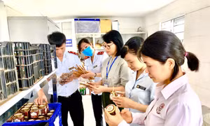 Kiểm tra chất lượng an toàn thực phẩm nông, lâm, thủy sản trên địa bàn Hà Nội.