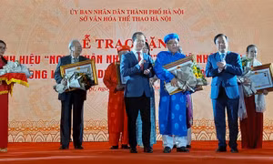 Hà Nội: Vinh danh 66 Nghệ nhân Nhân dân, Nghệ nhân Ưu tú lĩnh vực di sản văn hóa phi vật thể