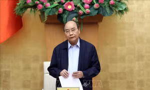 Thủ tướng Nguyễn Xuân Phúc phát biểu. Ảnh: Thống Nhất – TTXVN