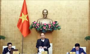 Thủ tướng Nguyễn Xuân Phúc phát biểu. Ảnh: Thống Nhất - TTXVN