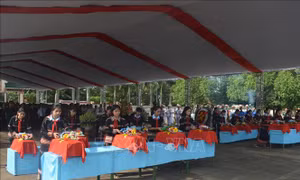 Lễ truy điệu, quy tập hài cốt liệt sỹ từ Campuchia trở về an táng tại nghĩa trang huyện biên giới Đức Cơ. Ảnh: Tư liệu Đội K52 cung cấp-TTXVN phát