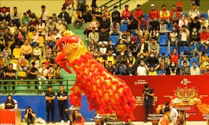 Một tiết mục tại hội thi. Ảnh: Tường Vi - TTXVN.