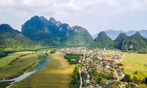 Làng du lịch Tân Hóa, huyện Minh Hóa, tỉnh Quảng Bình. Ảnh: TTXVN phát