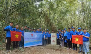 Những hoạt động của đoàn thanh niên huyện biên giới Bù Gia Mập, huyện Bù Gia Mập, Bình Phước trong tháng thanh niên. Ảnh: TTXVN phát