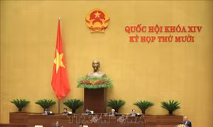 Quang cảnh phiên khai mạc Kỳ họp thứ mười, Quốc hội khóa XIV. Ảnh: Văn Điệp - TTXVN