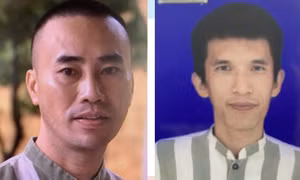 2 đối tượng truy nã đặc biệt nguy hiểm Phan Công Thành và Nguyễn Đắc Hoàng. Ảnh: TTXVN phát