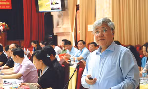 Ông Đỗ Văn Chiến, Ủy viên Trung ương Đảng, Bộ trưởng, Chủ nhiệm Ủy ban Dân tộc tại Hội nghị quán triệt, triển khai các văn bản mới năm 2019, 2020 của Đảng liên quan đến công tác dân vận khu vực trung du và miền núi phía Bắc. Ảnh: Thanh Hải