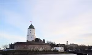 Pháo đài Vyborg xây dựng trên một hòn đảo nhỏ ở Vịnh Phần Lan cuối thế kỷ 13. Ảnh: TTXVN tại LB Nga