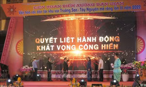 Khai mạc Liên hoan Diễn xướng dân gian văn hóa các dân tộc khu vực Trường Sơn - Tây Nguyên