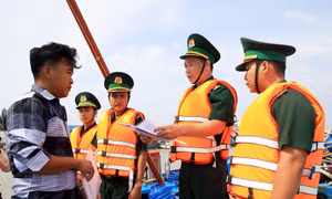 Cửa khẩu quốc tế Hà Tiên, cửa khẩu quốc tế đường bộ tại cực Tây Nam Tổ quốc thuộc địa phận phường Mỹ Đức, thành phố Hà Tiên (Kiên Giang). Ảnh: Hồng Đạt - TTXVN