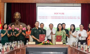 Đại diện lãnh đạo Bộ Văn hóa, Thể thao và Du lịch và Bộ Tư lệnh Bộ đội Biên phòng ký kết chương trình phối hợp giai đoạn 2023 - 2028.
