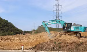 Khu vực xã Ninh Xuân, thị xã Ninh Hòa - điểm giao cắt với quốc lộ 26 với dự án cao tốc Vân Phong - Nha Trang. Ảnh: Đặng Tuấn-TTXVN