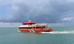 Tàu cao tốc EXPRESS của Công ty Cổ phần Tàu cao tốc Phú Quốc . Ảnh: TTXVN phát